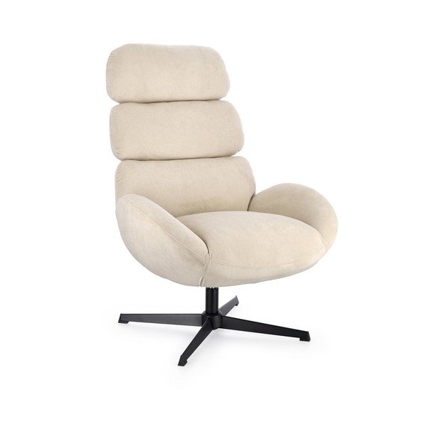 Poltrona beige girevole Violante – Bizzotto