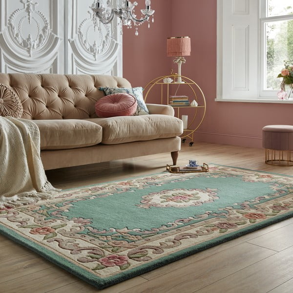Tappeto in lana verde 75x150 cm Aubusson - Flair Rugs-image-1
