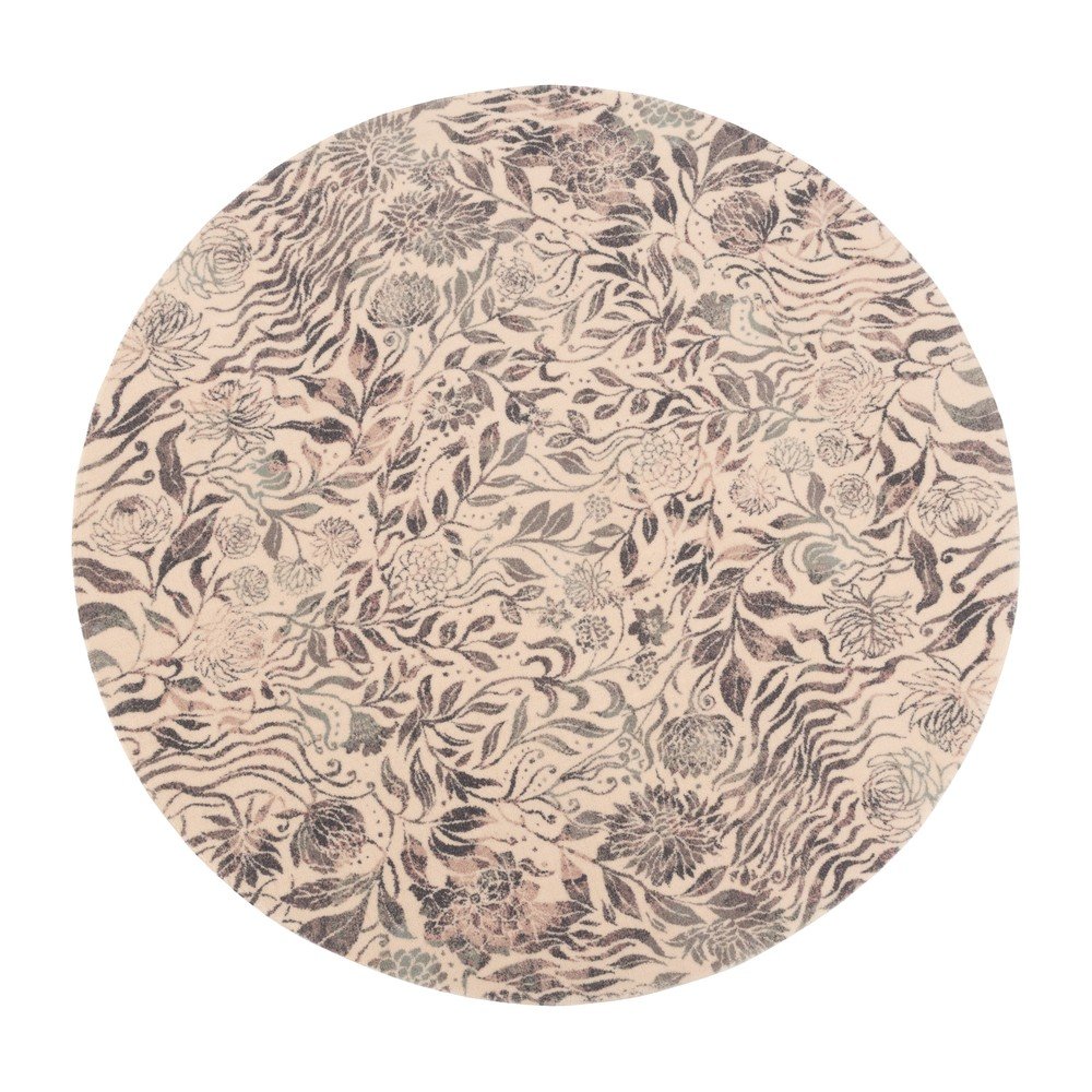 Tappeto rotondo beige in lana ø 133 cm Fiorena – Agnella | Tappeti