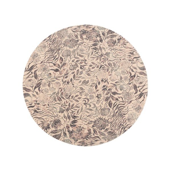 Tappeto rotondo beige in lana ø 160 cm Fiorena – Agnella