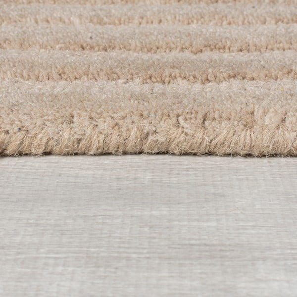 Tappeto beige in lana tessuto a mano 200x290 cm Zen Rectangles – Flair Rugs-image-4