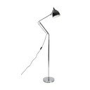 Lampada da terra argentata con paralume in metallo con struttura flessibile (altezza totale 137 cm) Reader – Zuiver