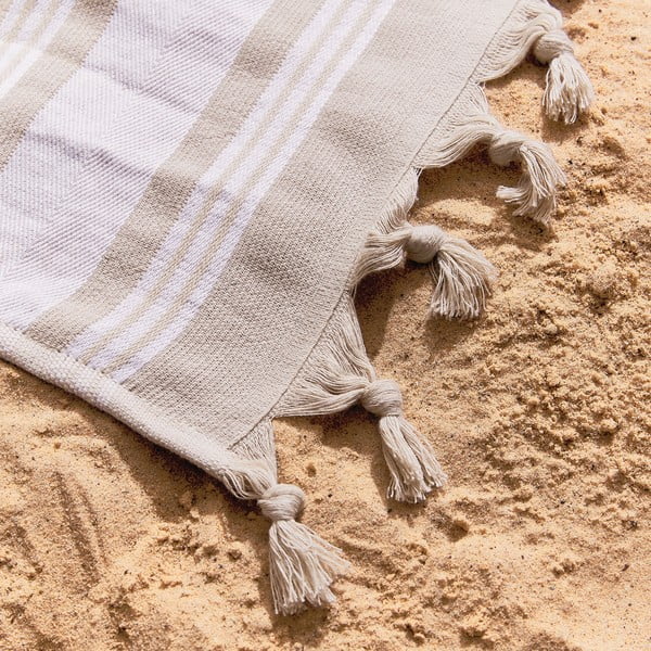 Telo mare beige 150x75 cm Hammam - Catherine Lansfield-image-2
