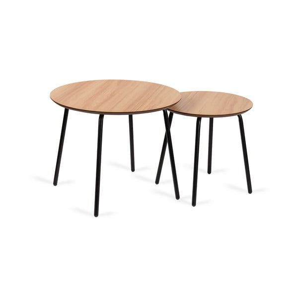Set di tavolini rotondi Luke di colore neutro 2pz, ø 55 cm - Bonami Essentials