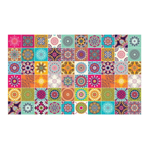 Set di 60 adesivi murali Tiles Vintage, 10 x 10 cm - Ambiance-image-2