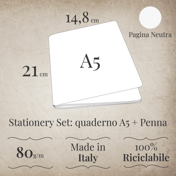 Taccuino con penna 96 pagine formato A5 Swing - Kartos-image-1