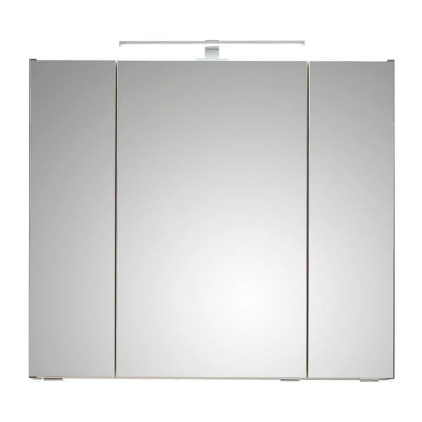 Mobile bagno sospeso grigio con specchio 80x70 cm Set 357 - Pelipal