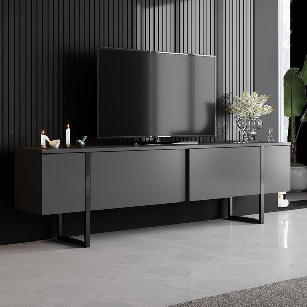 Mobile TV antracite 180x30 cm Luxe - Kalune Design-image-1
