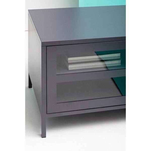 Mobile TV grigio in acciaio 150x50x45 cm Acier – Premier Housewares-image-3