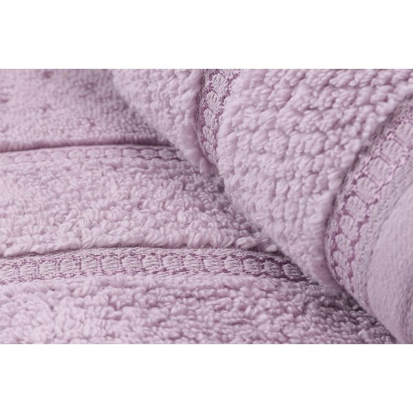 Set di 2 asciugamani in cotone viola, 50 x 90 cm Arella - Foutastic-image-1