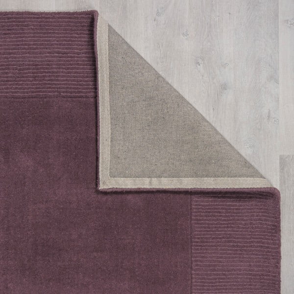Tappeto di lana viola scuro tessuto a mano 160x230 cm Border - Flair Rugs-image-1