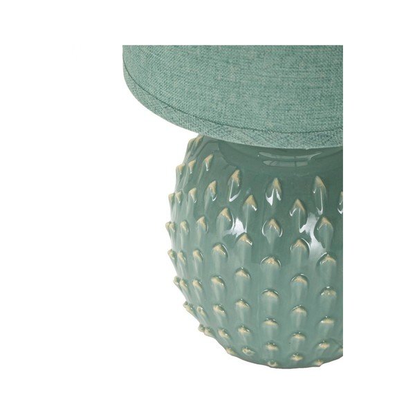 Lampada da tavolo azzurra in ceramica con paralume in tessuto (altezza totale 27 cm) Pontus – Mauro Ferretti-image-2