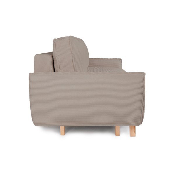 Divano grigio tortora allungabile/con contenitore con rivestimento in velluto a coste 218 cm Tori – Bonami Selection-image-2