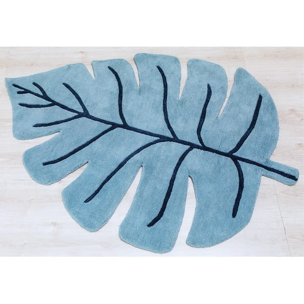 Tappeto blu per bambini 105x150 cm Monstera Leaf - Lilipinso-image-2