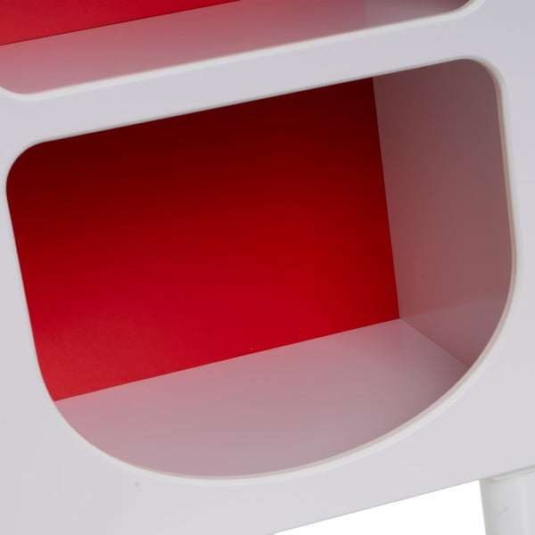 Libreria rossa e bianca 76x70 cm - Casa Selección-image-2
