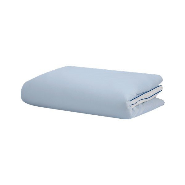 Copripiumino azzurro in raso di cotone per letto singolo 140x200 cm Oba – noo.ma