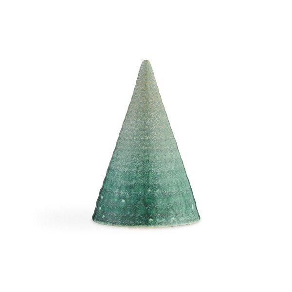 Statuetta decorativa in gres turchese Glazed Cone Aqua, altezza 15 cm - Kähler Design