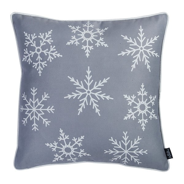 Federa grigia con motivo natalizio Mike & Co. NEW YORK Fiocco di neve, 45 x 45 cm Honey - Mike & Co. NEW YORK