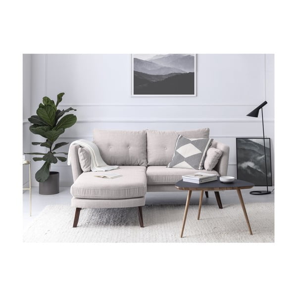 Divano a tre posti Elena, bianco panna, con lettino nell'angolo a sinistra - Mazzini Sofas-image-3