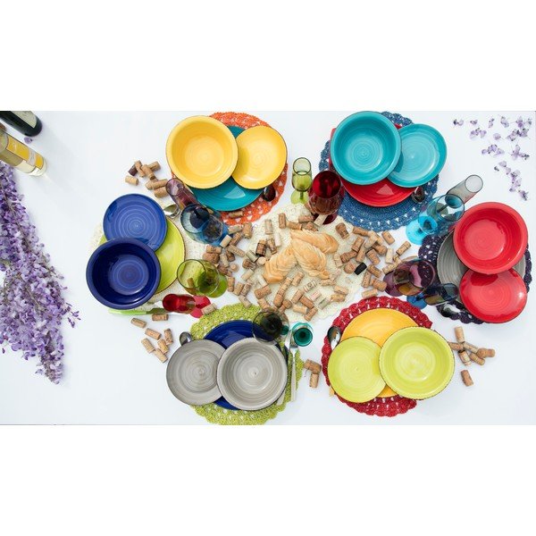 Set di 18 piatti in gres Tavola Baita - VDE Tivoli 1996-image-1