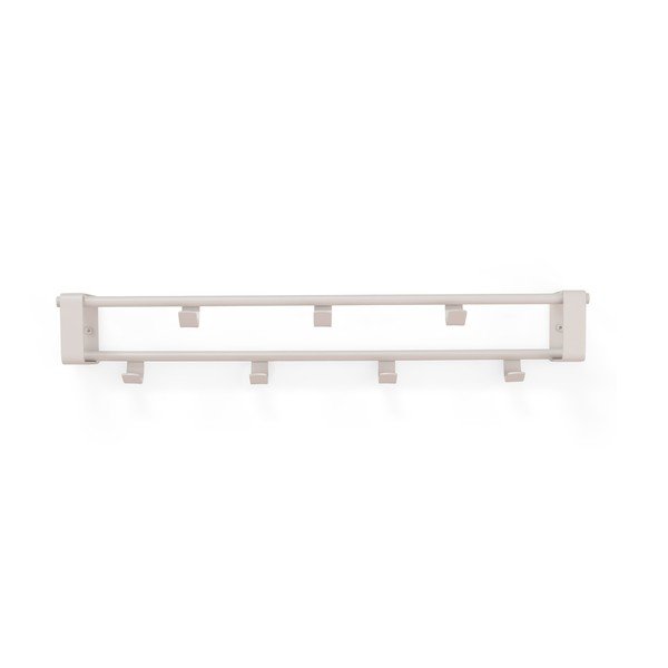 Attaccapanni da parete grigio tortora in acciaio con scaffale 60 cm Rex – Spinder Design