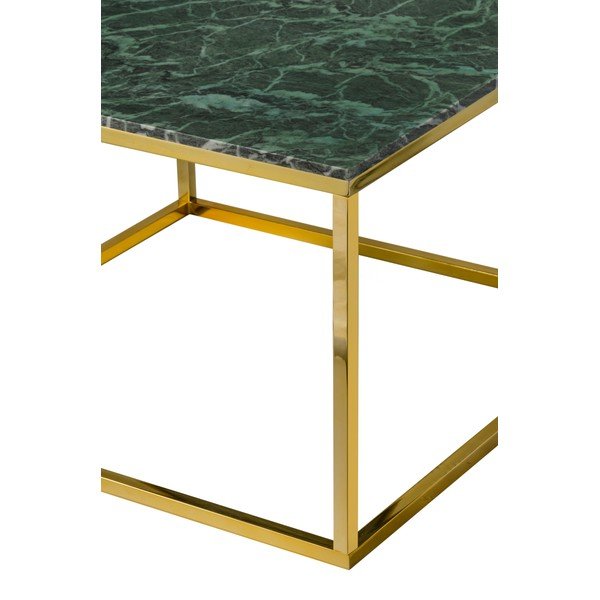 Tavolino con base dorata e piano in marmo verde Accento - RGE-image-2