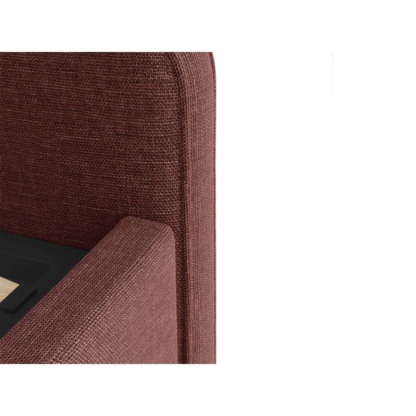 Letto matrimoniale imbottito rosa con rete inclusa 160x200 cm Eda – Micadoni -image-4