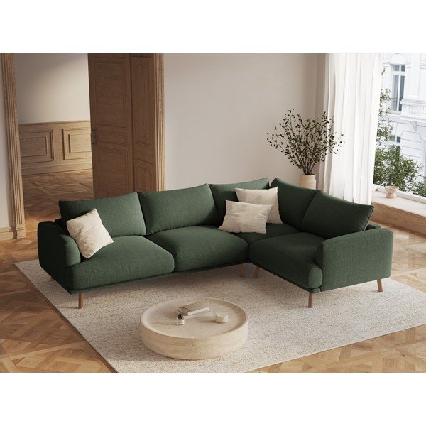 Divano angolare verde (con penisola a destra/con chaise lounge) Naomi – Micadoni -image-1