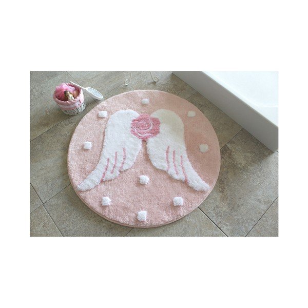 Tappeto da bagno Melek Pink, ⌀ 90 cm - Foutastic