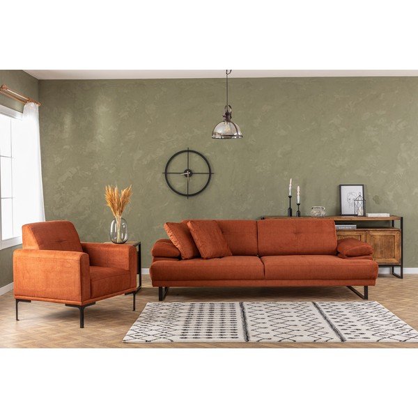 Divano arancione 239 cm Mustang - Balcab Home-image-1