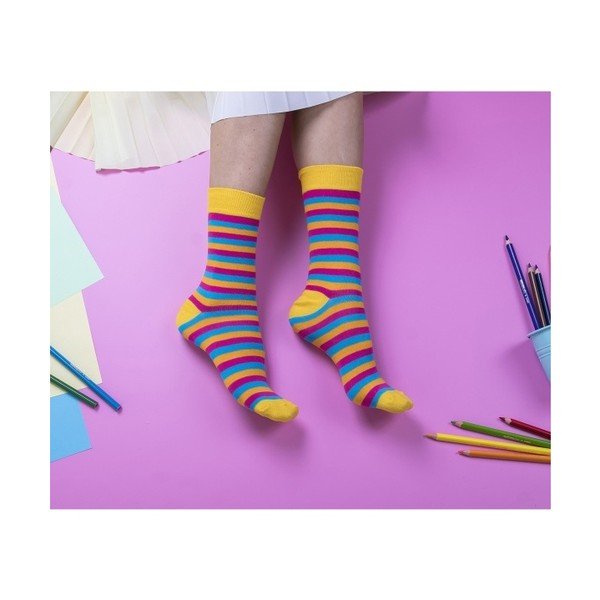 Sada 2 párů barevných ponožek Funky Steps Stripe, velikost 35 – 39-image-2