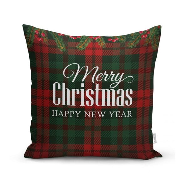 Set di 4 federe natalizie e runner da tavola Tartan Christmas - Minimalist Cushion Covers-image-1