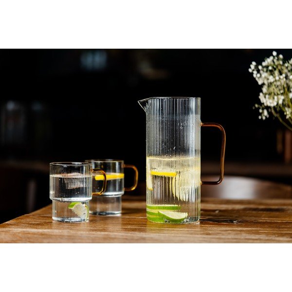 Tazze in set per cappuccino gialle in vetro 2 pz 350 ml Livio – Vialli Design-image-2