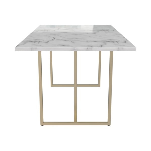 Tavolo da pranzo con effetto marmo 90x160 cm Astor – CosmoLiving by Cosmopolitan-image-1