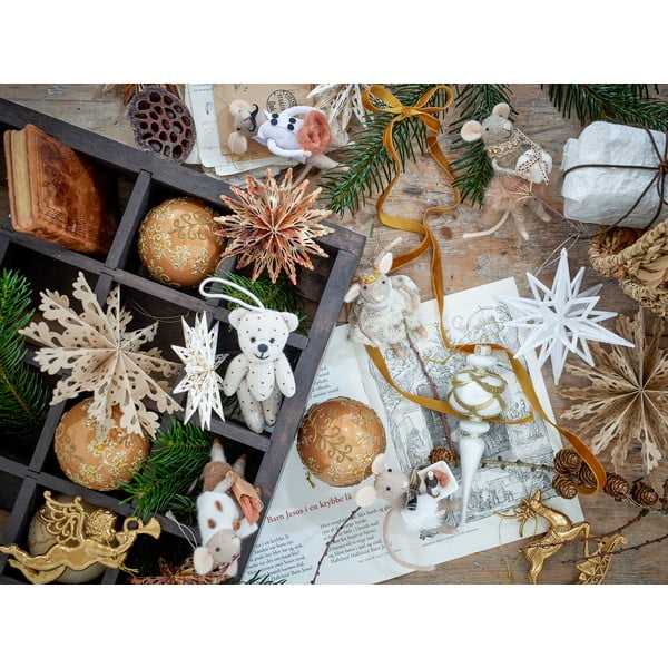 Decorazioni natalizie da appendere in set in carta 6 pz Star – Bloomingville-image-3