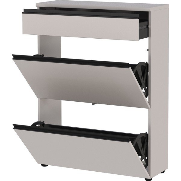 Scarpiera color crema 80x107x29 cm Baldone – Germania-image-2