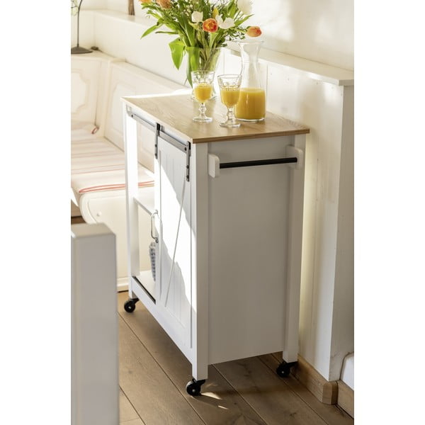 Tavolo da portata su ruote 40x80 cm Country House - Wenko-image-2