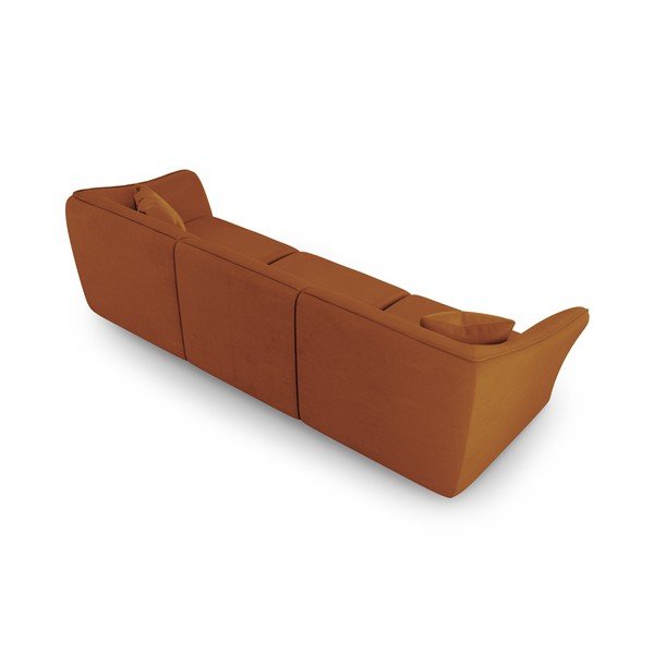 Divano color mattone con rivestimento in bouclé 292 cm Tokyo – Cosmopolitan Design-image-2