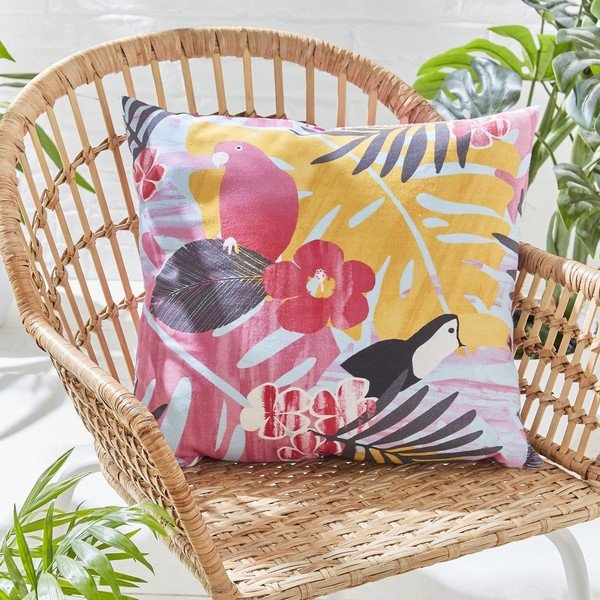 Cuscino per esterni 45x45 cm Tropical Leaves - Catherine Lansfield-image-1