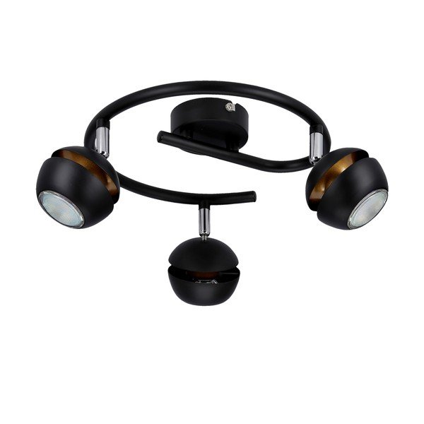 Lampada da soffitto con paralume in metallo nero-oro 38x38 cm Boni - Candellux Lighting-image-3