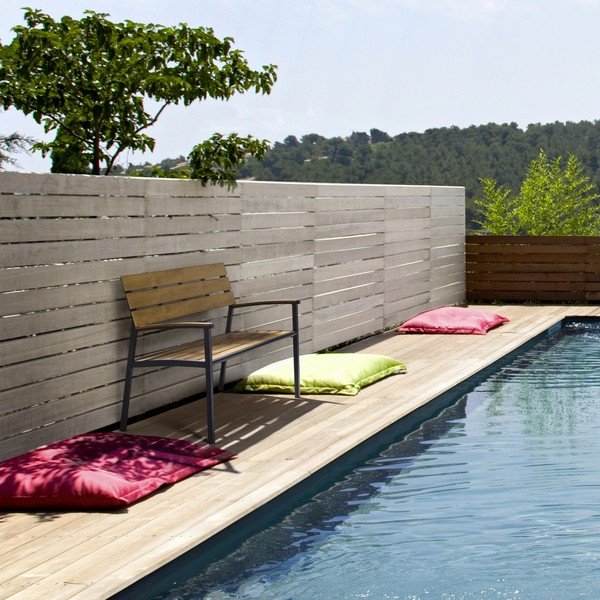 Panca da giardino di colore naturale in metallo Isak – Bizzotto-image-1