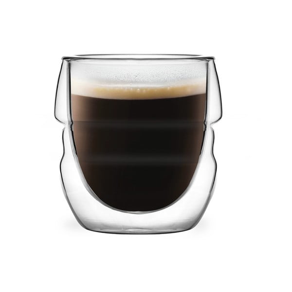 Tazzine in set per espresso/con parete doppia in vetro 2 pz 70 ml Sferico – Vialli Design-image-3