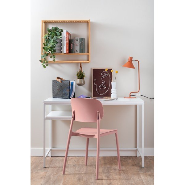 Set di 4 sedie da pranzo in plastica rosa chiaro Cheer - Leitmotiv-image-1