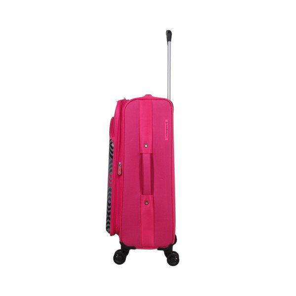 Set di 3 bagagli in magenta su 4 ruote Lulucastagnette Peruana - LULUCASTAGNETTE-image-2