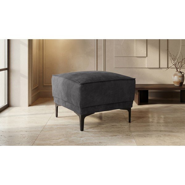 Sgabello antracite in similpelle Copenhagen - Scandic-image-1