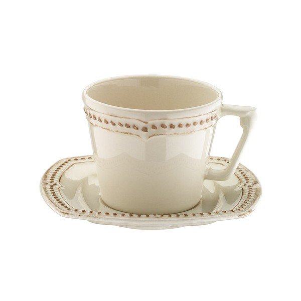 Sada 6 porcelánových šálků na čaj s podšálky Kutahya 5 O´Clock
