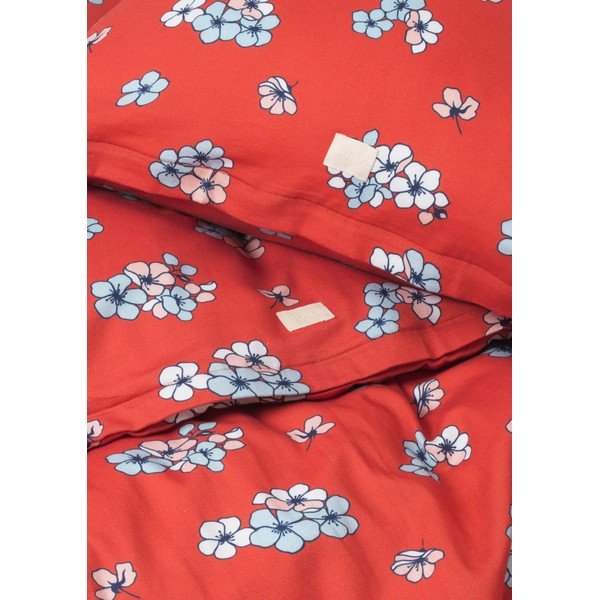 Biancheria da letto matrimoniale estesa in cotone sateen color mattone 200x220 cm Grand Pleasantly - JUNA-image-3