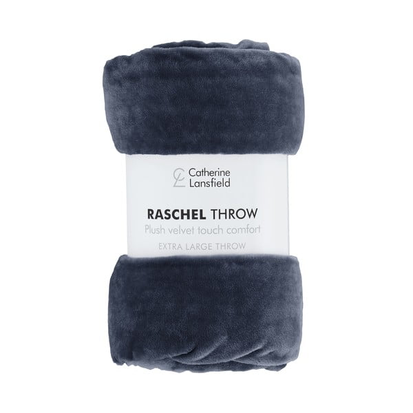 Copriletto blu 200x240 cm Raschel - Catherine Lansfield-image-2