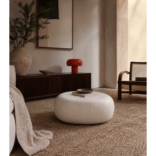 Tavolino bianco 65 x 49 cm Pebble - vtwonen-image-1