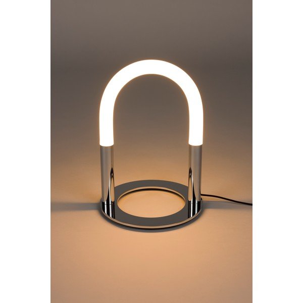 Lampada da tavolo LED argentata in metallo con intensità regolabile (altezza totale 36 cm) Arch – Zuiver-image-1
